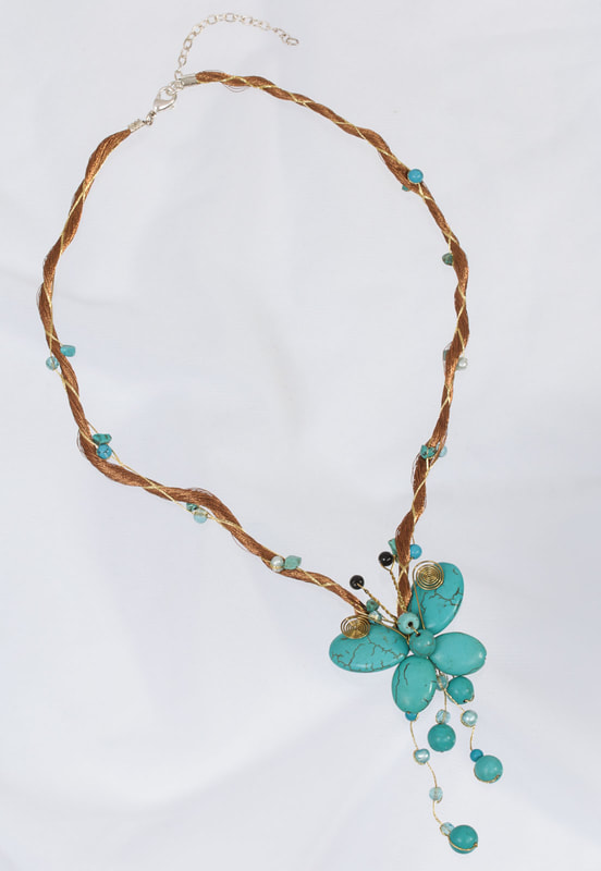 Jewelry Photography gold silver and turquoise necklace